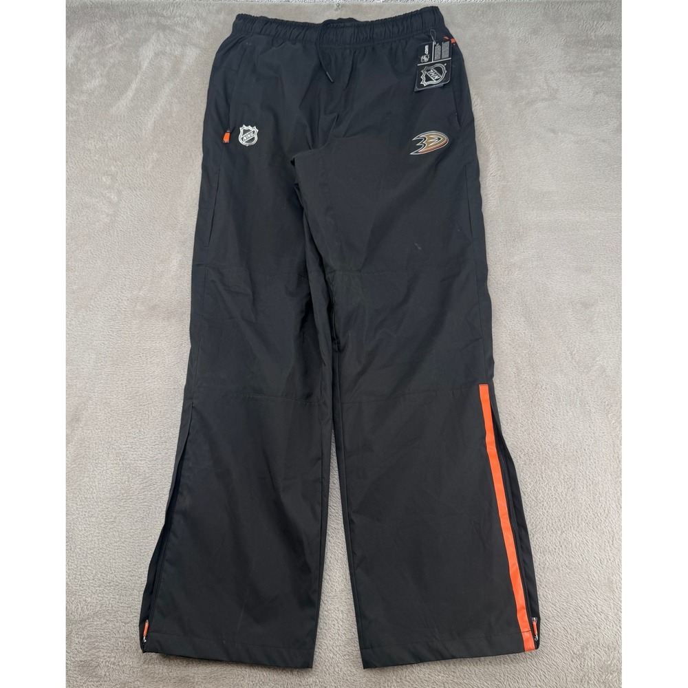 NWT Fanatics Authentic Pro NHL  Anaheim Ducks Locker Room Pants Mens L Black